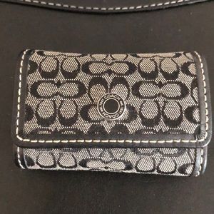 Coach black signature contact lens case